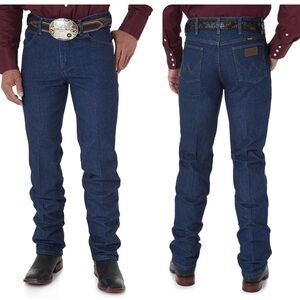 NWOT Wrangler Cowboy Cut Slim Fit 36 MWZ Dark Navy Wash Jeans 31 x 36